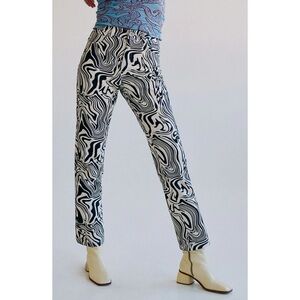 Paloma Wool Kelly Trousers In Black/Ivory Size 10